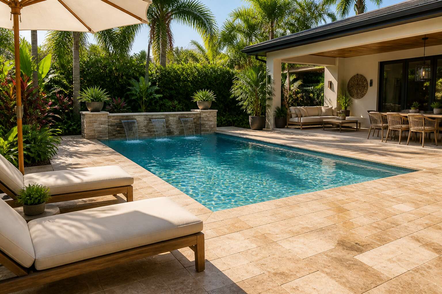 swimming pool surround paving