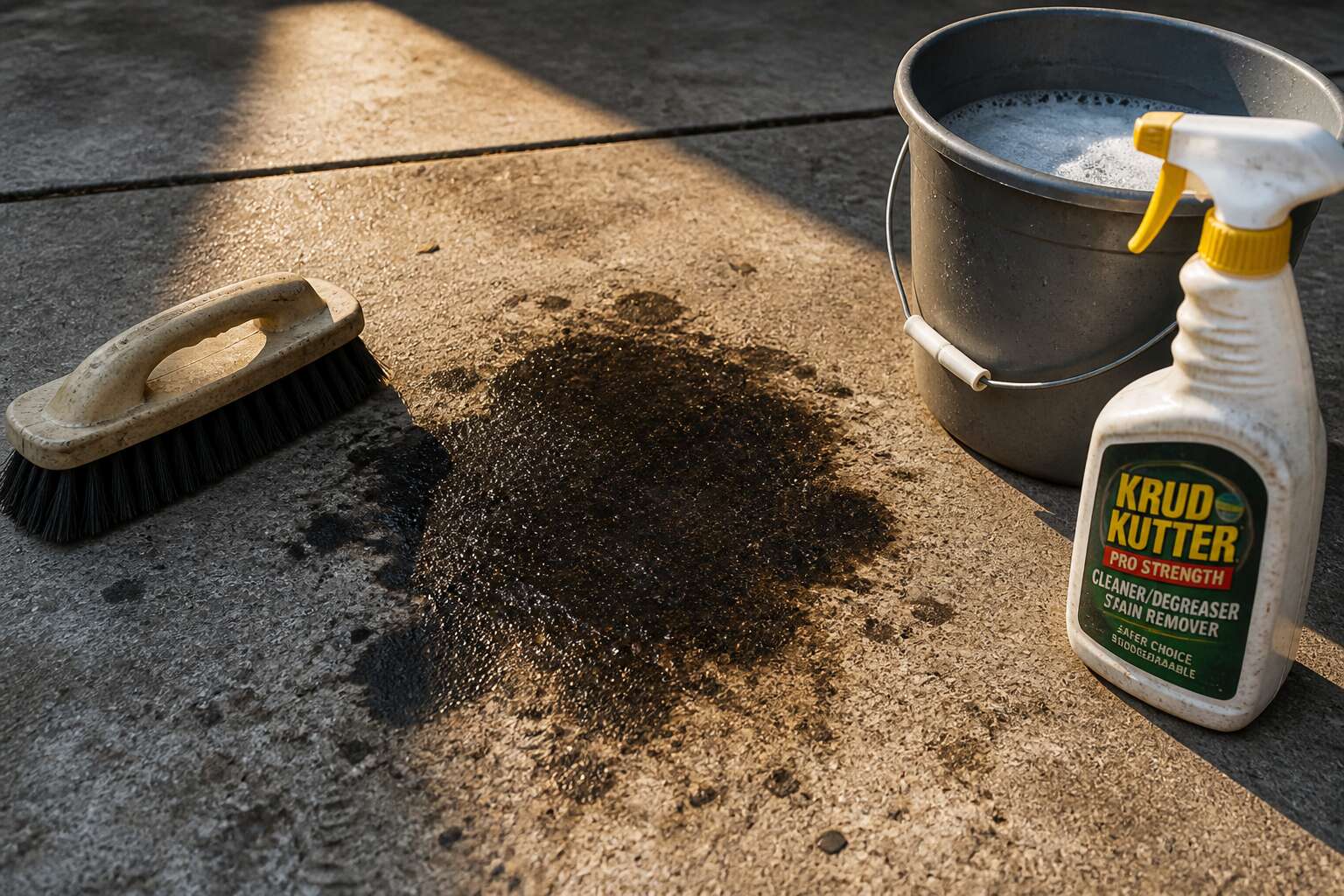 how to remove oil stains from paving
