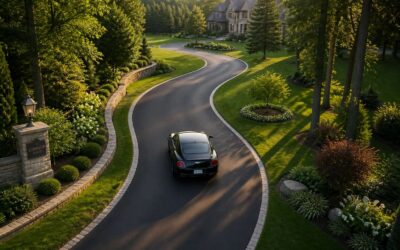 Estate road paving boosts curb appeal and functionality.