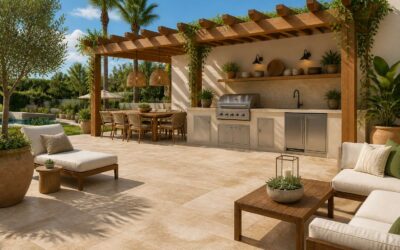 Outdoor entertainment area paving transforms your backyard.